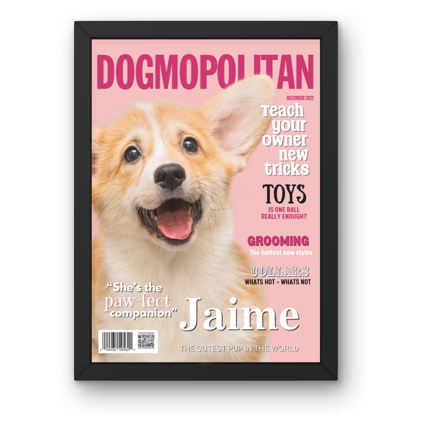 Personalised Dog Magazine Cover Print
