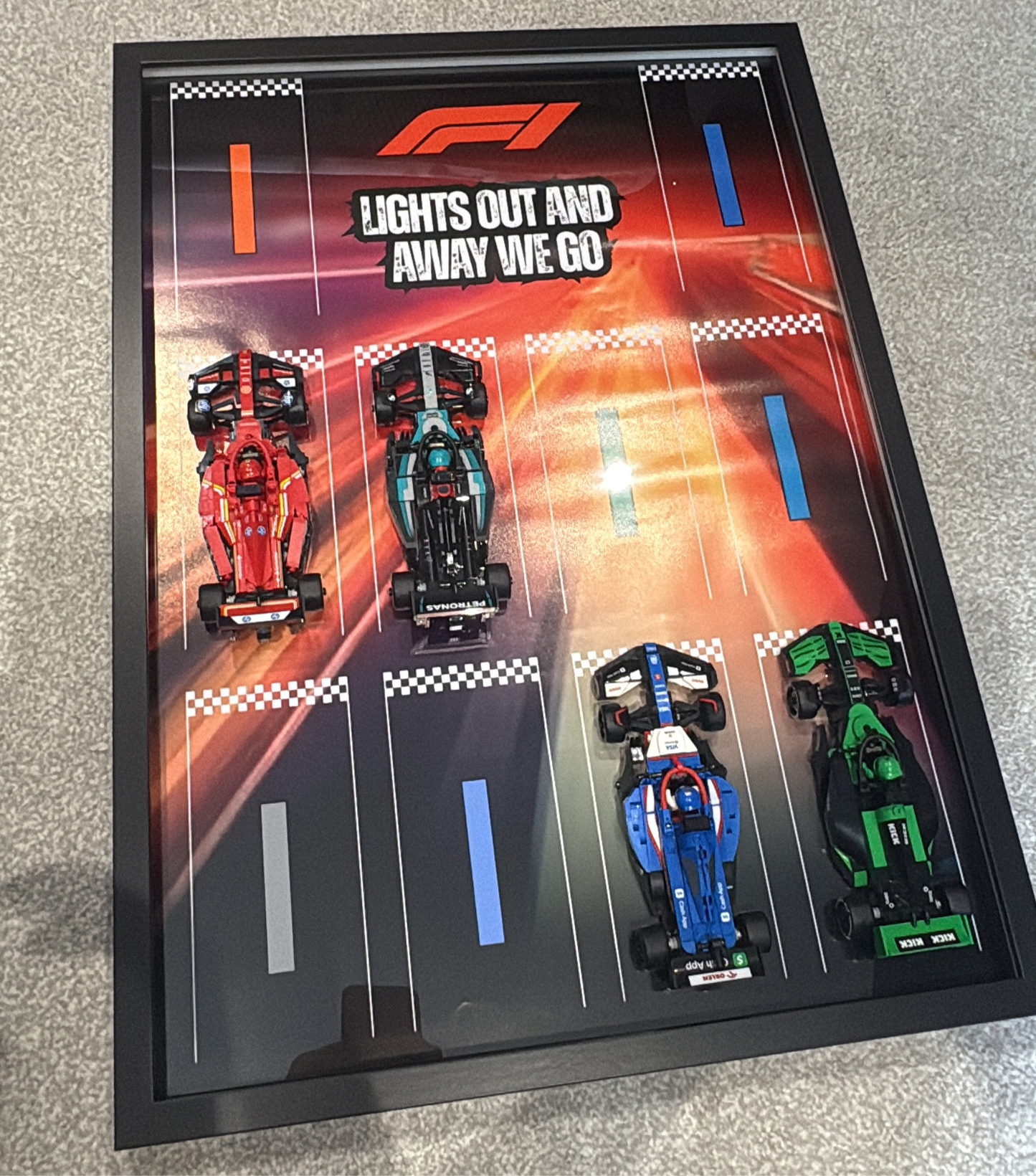 Bricks F1 Display Frame – “Lights Out and Away We Go”
