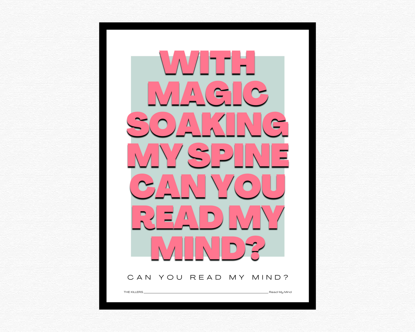 Read My Mind Bold Print