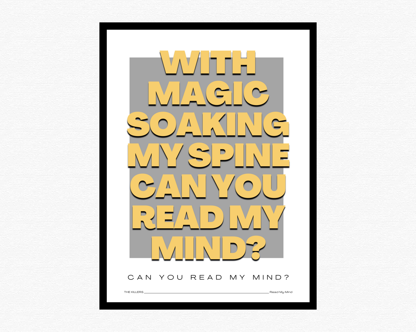 Read My Mind Bold Print