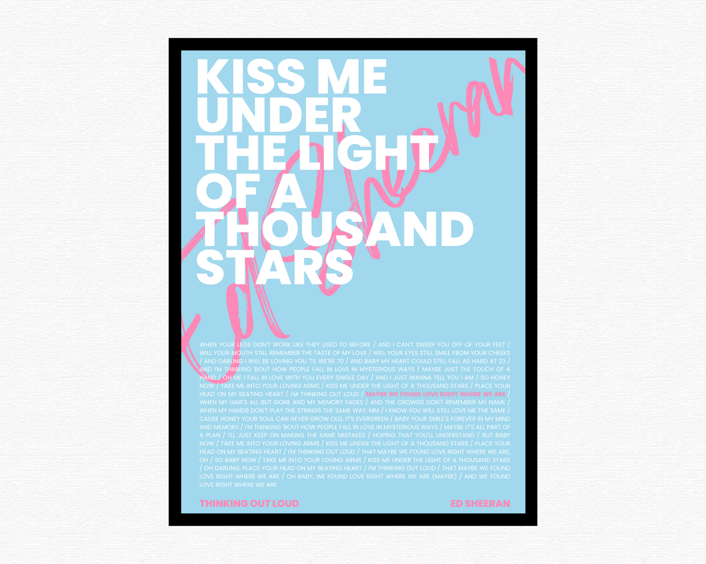 Thinking Out Loud Poster