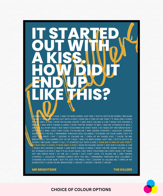 Mr Brightside Inspired Signature Poster