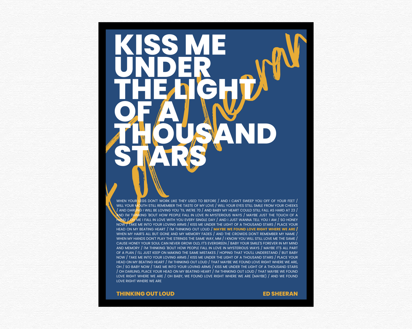 Thinking Out Loud Poster