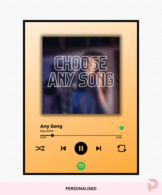 Personalised Spotify Style Music Print