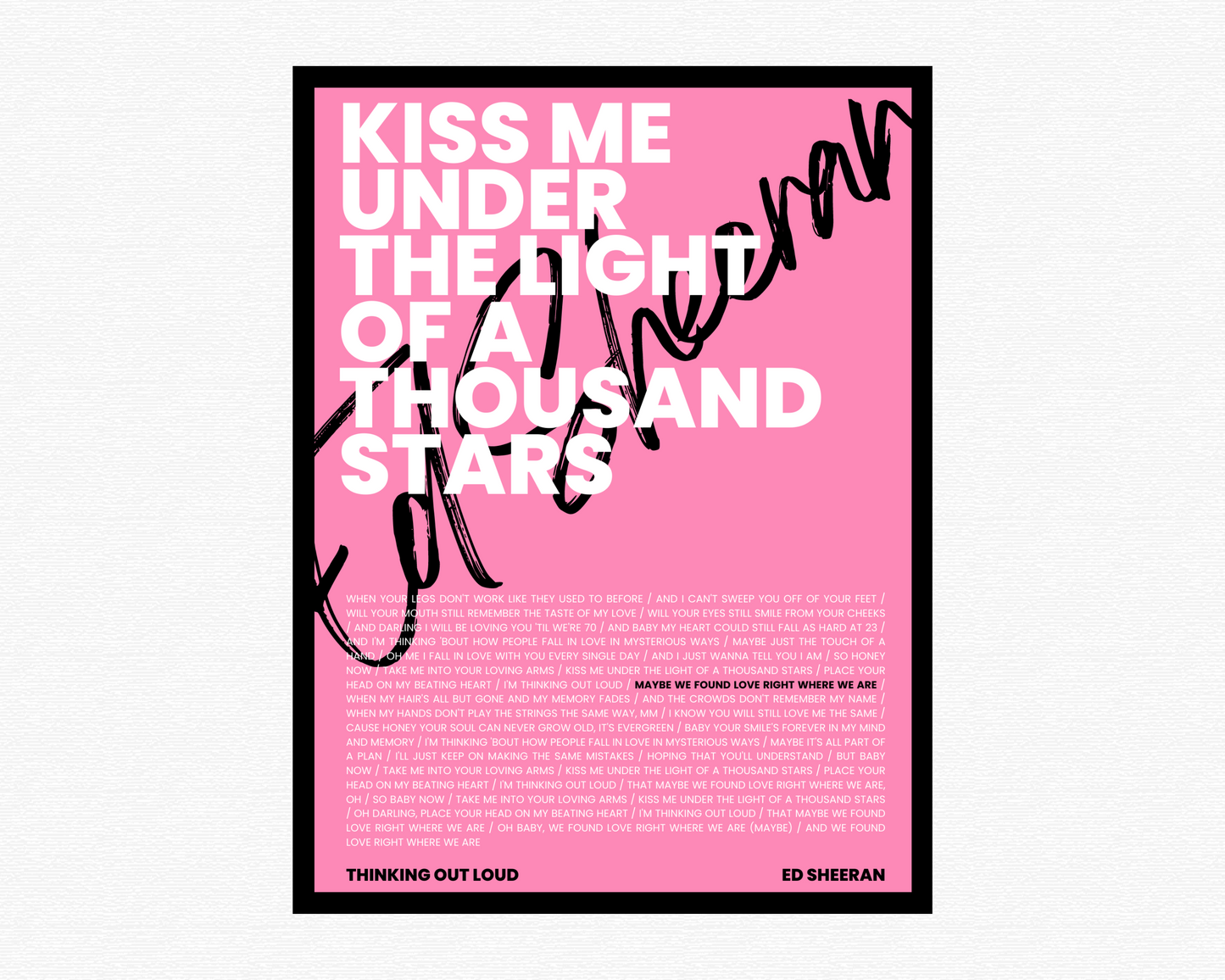 Thinking Out Loud Poster