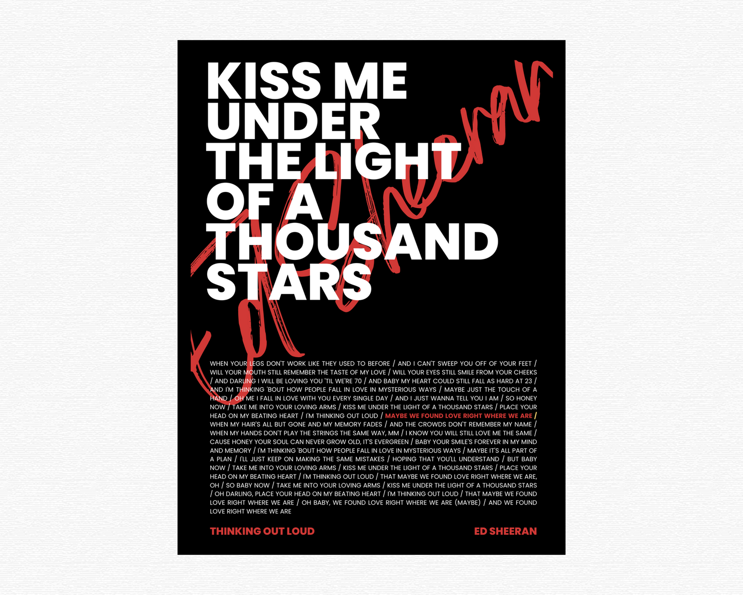 Thinking Out Loud Poster