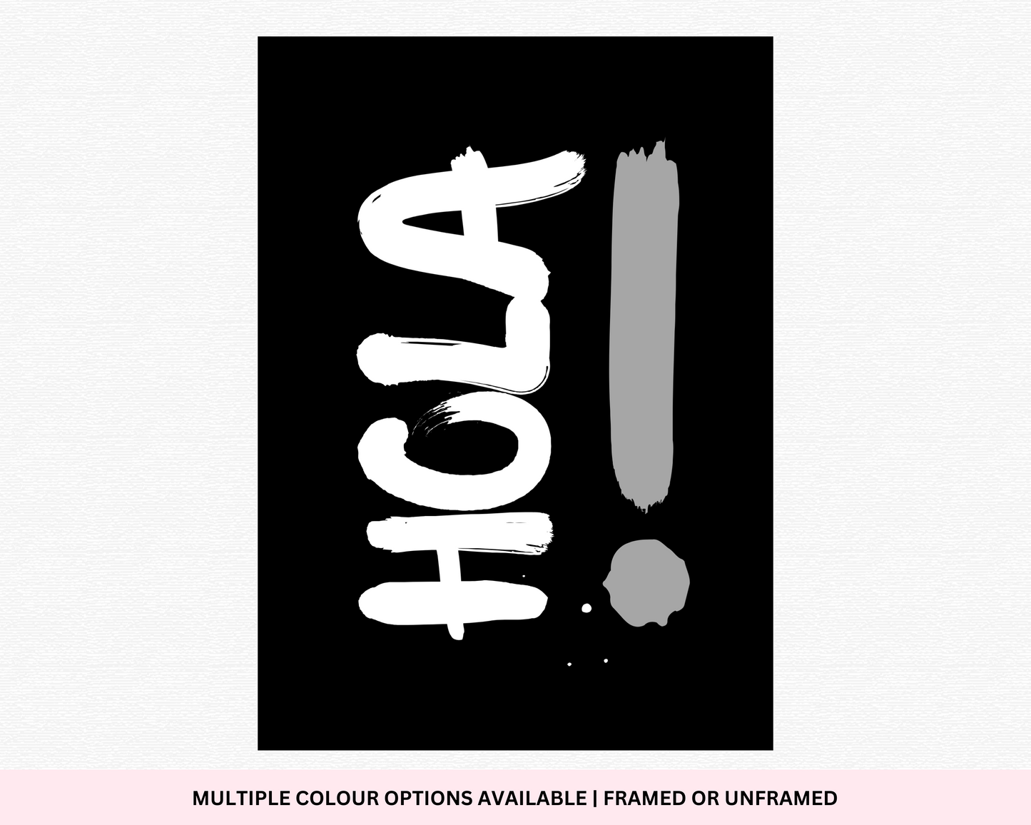 Hola: Bold Typography Print for Vibrant Wall Decor