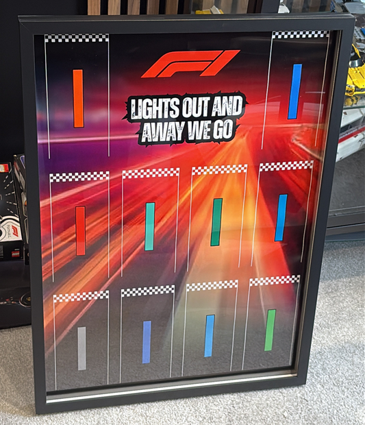 Bricks F1 Display Frame – “Lights Out and Away We Go”